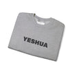 “Yeshua” Embroidered Sweatshirt, Scripture Sleeve - Relaxed Fit