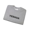 “Yeshua” Embroidered Sweatshirt, Scripture Sleeve - Relaxed Fit