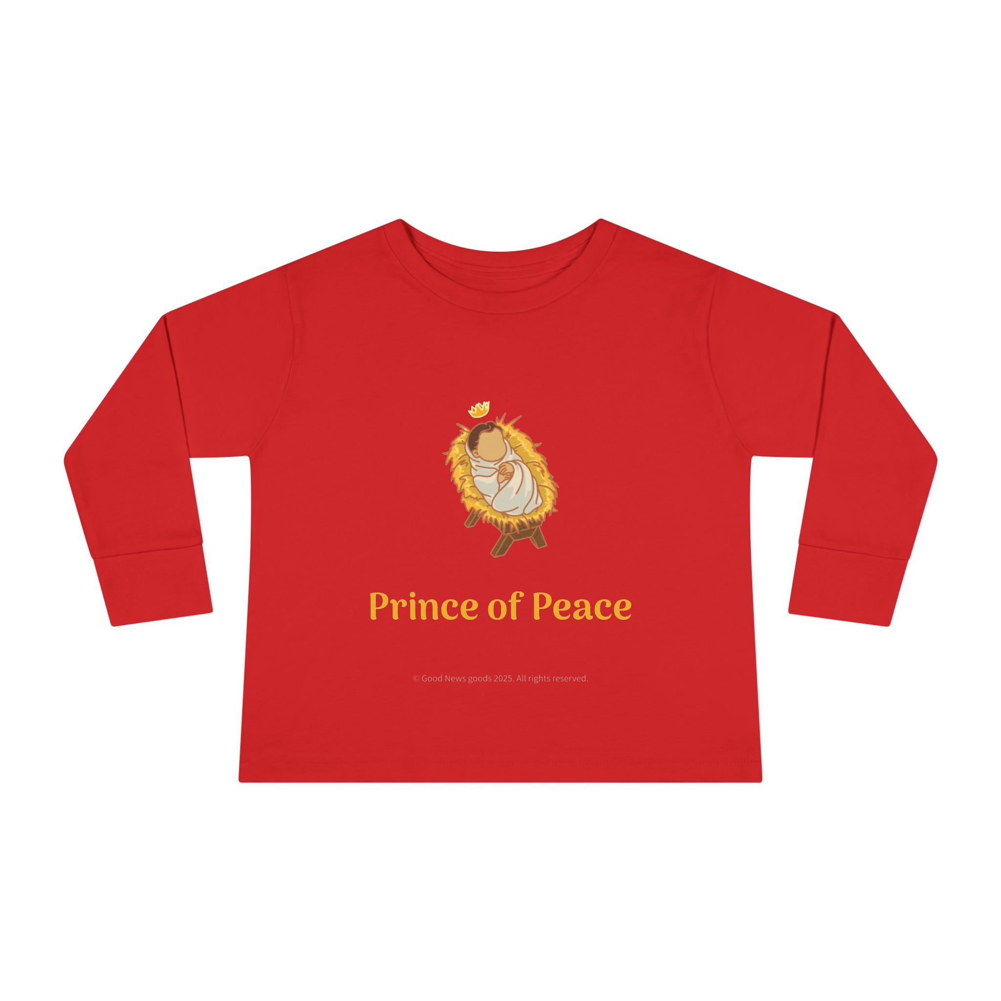 Toddler “Prince of Peace” Sweater - Christmas Collection, Red