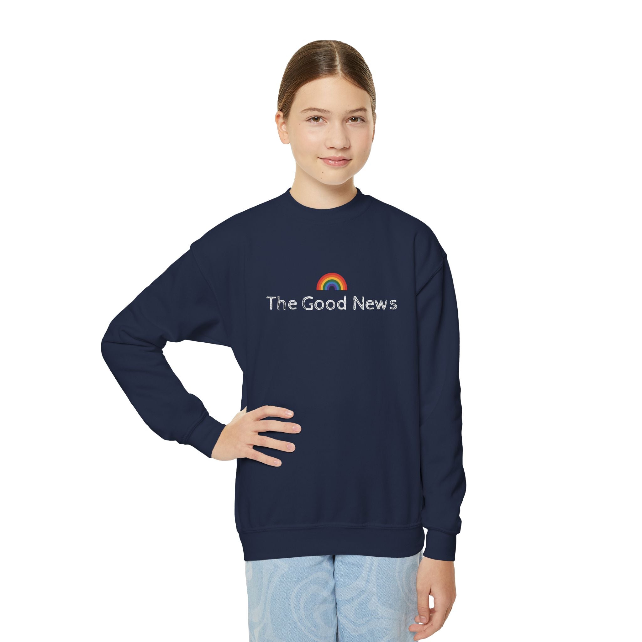 Youth “The Covenant” Crewneck Sweatshirt – Hand-Drawn Faith Graphic