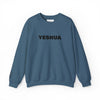 “Yeshua” Embroidered Sweatshirt, Scripture Sleeve - Relaxed Fit