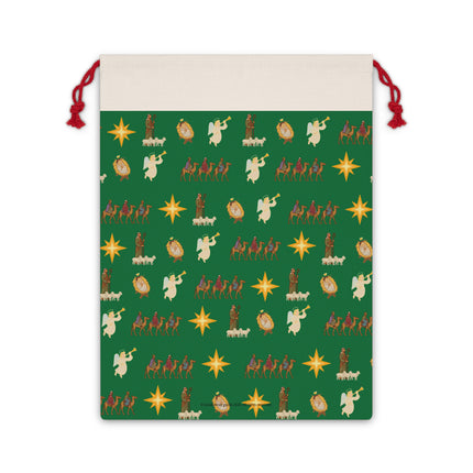 Nativity Reusable Gift Bag – Green