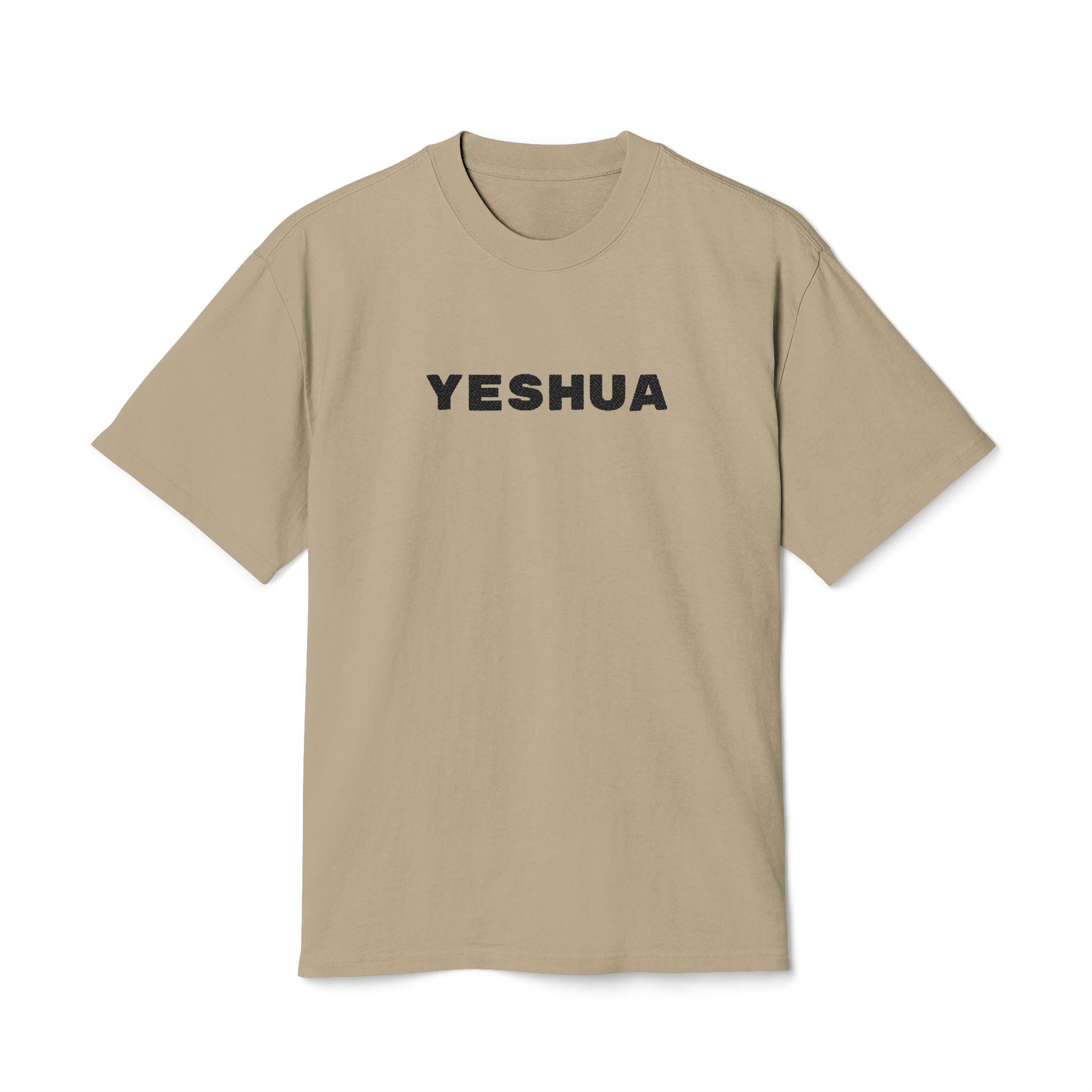 “Yeshua” Faded Heavyweight T-shirt – Embroidered, Streetwear Edition