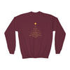 Youth “Isaiah 9:6 Christmas Tree” Sweatshirt – Scripture-Inspired Holiday Comfort, 3 Colors