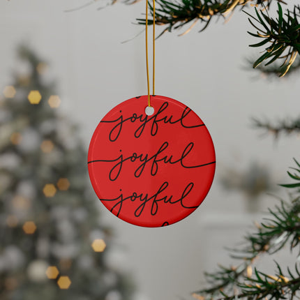 Joyful Noise - Set of Double-Sided Ceramic Ornament – Psalm 98:4-9