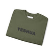 “Yeshua” Embroidered Sweatshirt, Scripture Sleeve - Relaxed Fit