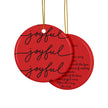 Joyful Noise - Set of Double-Sided Ceramic Ornament – Psalm 98:4-9