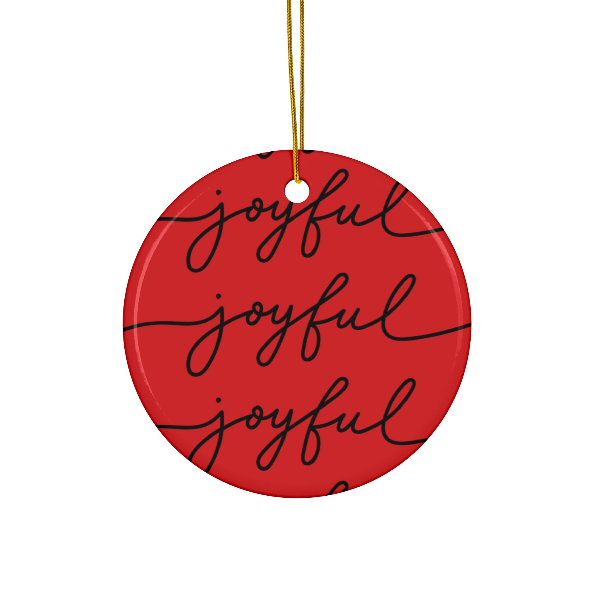Joyful Noise - Set of Double-Sided Ceramic Ornament – Psalm 98:4-9
