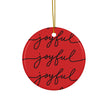 Joyful Noise - Set of Double-Sided Ceramic Ornament – Psalm 98:4-9