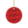 Joyful Noise - Set of Double-Sided Ceramic Ornament – Psalm 98:4-9