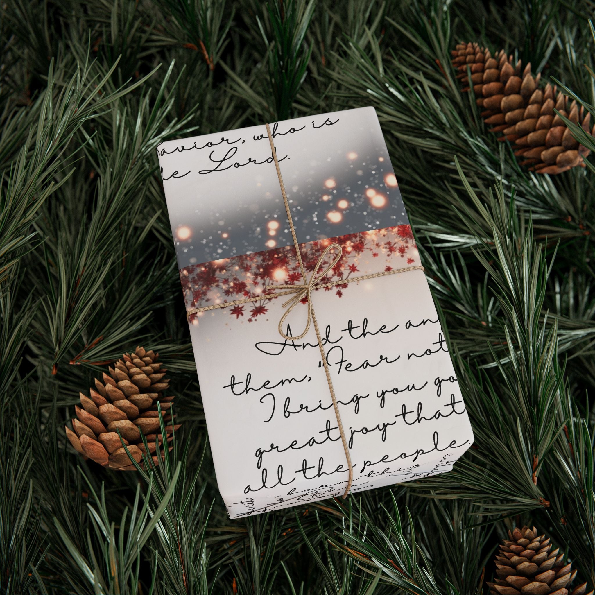 “Glory in the Highest” – Christmas Wrapping Paper, Glossy