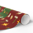 Christmas Nativity Wrapping Paper – Red & Green, Glossy