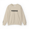 “Yeshua” Embroidered Sweatshirt, Scripture Sleeve - Relaxed Fit