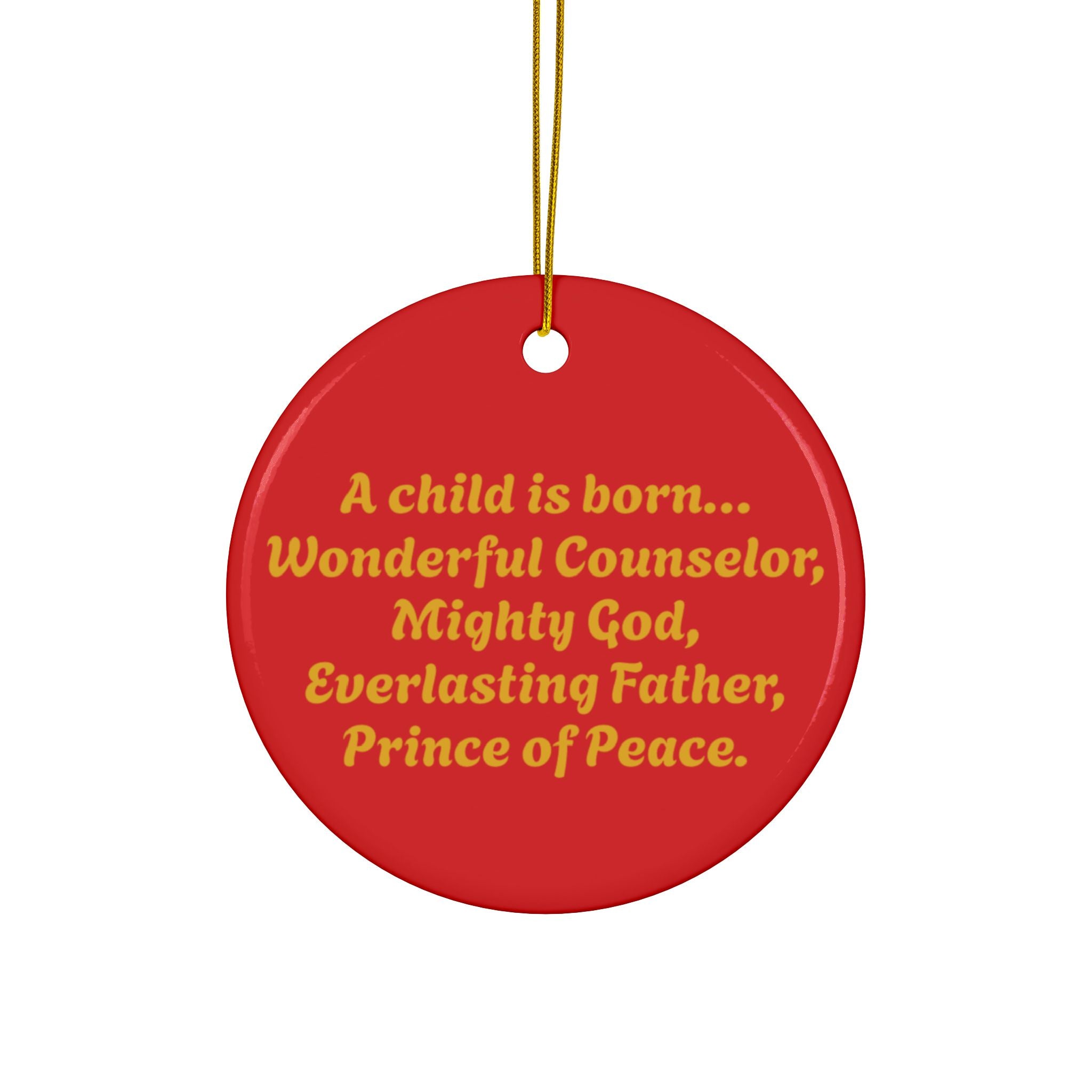 Prince of Peace - Set of Double-Sided Ceramic Ornament – Baby Jesus Graphic