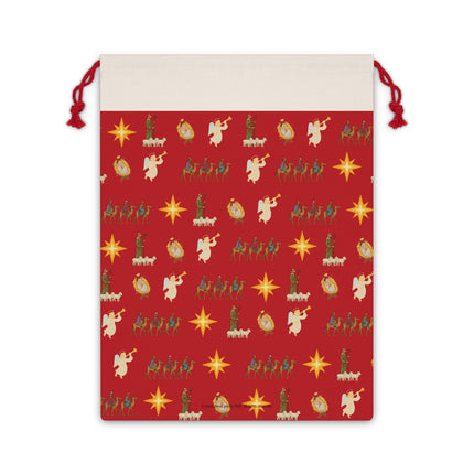 Nativity Reusable Gift Bag – Red