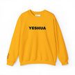“Yeshua” Embroidered Sweatshirt, Scripture Sleeve - Relaxed Fit
