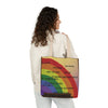 Bold Rainbow Tote Bag – Hand-Drawn Noah’s Ark and Genesis Design