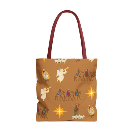 Christmas Nativity Tote - Hand-Drawn Nativity Scenes - Christmas Collection