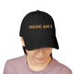 “Here Am I / Send Me” Denim Hat – Hand-Embroidered Faith Design