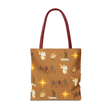 Christmas Nativity Tote - Hand-Drawn Nativity Scenes - Christmas Collection