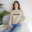 “Yeshua” Embroidered Sweatshirt, Scripture Sleeve - Relaxed Fit