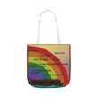 Bold Rainbow Tote Bag – Hand-Drawn Noah’s Ark and Genesis Design