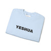 “Yeshua” Embroidered Sweatshirt, Scripture Sleeve - Relaxed Fit