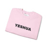 “Yeshua” Embroidered Sweatshirt, Scripture Sleeve - Relaxed Fit