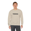 “Yeshua” Embroidered Sweatshirt, Scripture Sleeve - Relaxed Fit