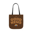 Bold Rainbow Tote Bag – Hand-Drawn Noah’s Ark and Genesis Design