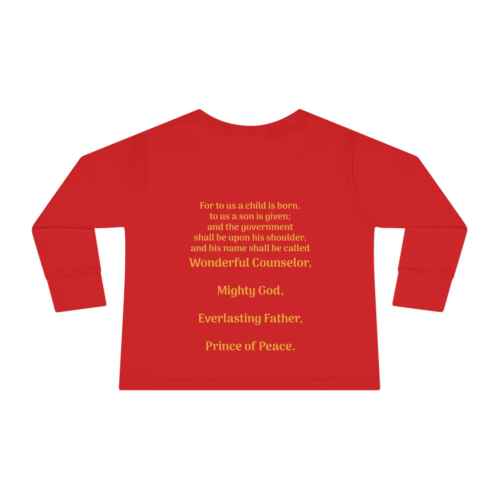 Toddler “Prince of Peace” Sweater - Christmas Collection, Red