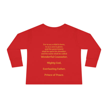 Toddler “Prince of Peace” Sweater - Christmas Collection, Red