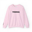 “Yeshua” Embroidered Sweatshirt, Scripture Sleeve - Relaxed Fit