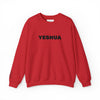 “Yeshua” Embroidered Sweatshirt, Scripture Sleeve - Relaxed Fit