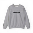 “Yeshua” Embroidered Sweatshirt, Scripture Sleeve - Relaxed Fit