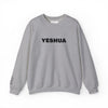 “Yeshua” Embroidered Sweatshirt, Scripture Sleeve - Relaxed Fit