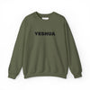 “Yeshua” Embroidered Sweatshirt, Scripture Sleeve - Relaxed Fit