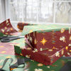 Christmas Nativity Wrapping Paper – Red & Green, Glossy